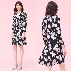 Floral Black and Pink Women's Dress